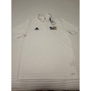 NWT Adidas Delaware Fightin' Blue Hens Stadium Coaches AEROREADY polo L shirt